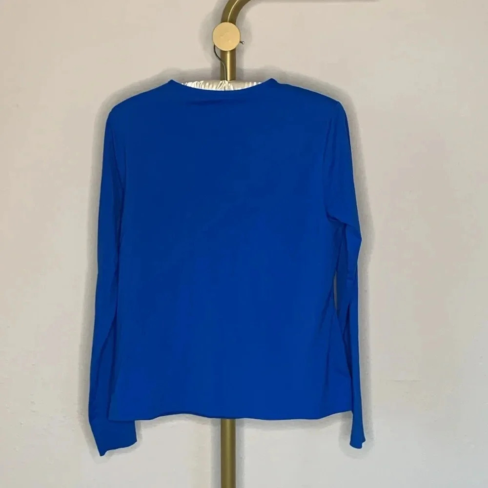 Lands End Women's UPF 50 Sun Protection Swim Tee Rash Guard Long Sleeve SP - Picture 2 of 4